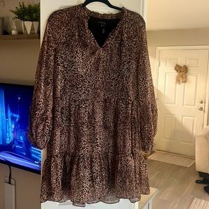 Cheetah Print Mini Dress